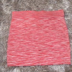 Coral/White Miniskirt